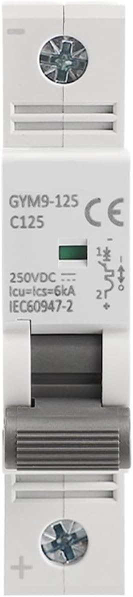 DC 1 Pole 250VDC_80A Miniature Circuit Breaker Guide Rail DC Circuit Breaker GYM9-125
