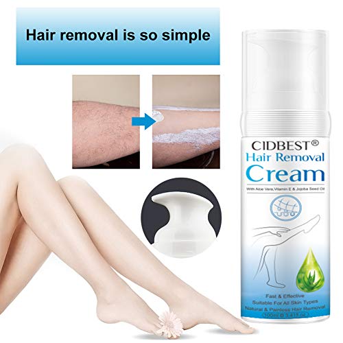 Hair Removal Cream, Depilatory Cream, Body Hair Remover Cream for Women and Men, Skin friendly Painless formula with Aloe Vera & Vitamin E