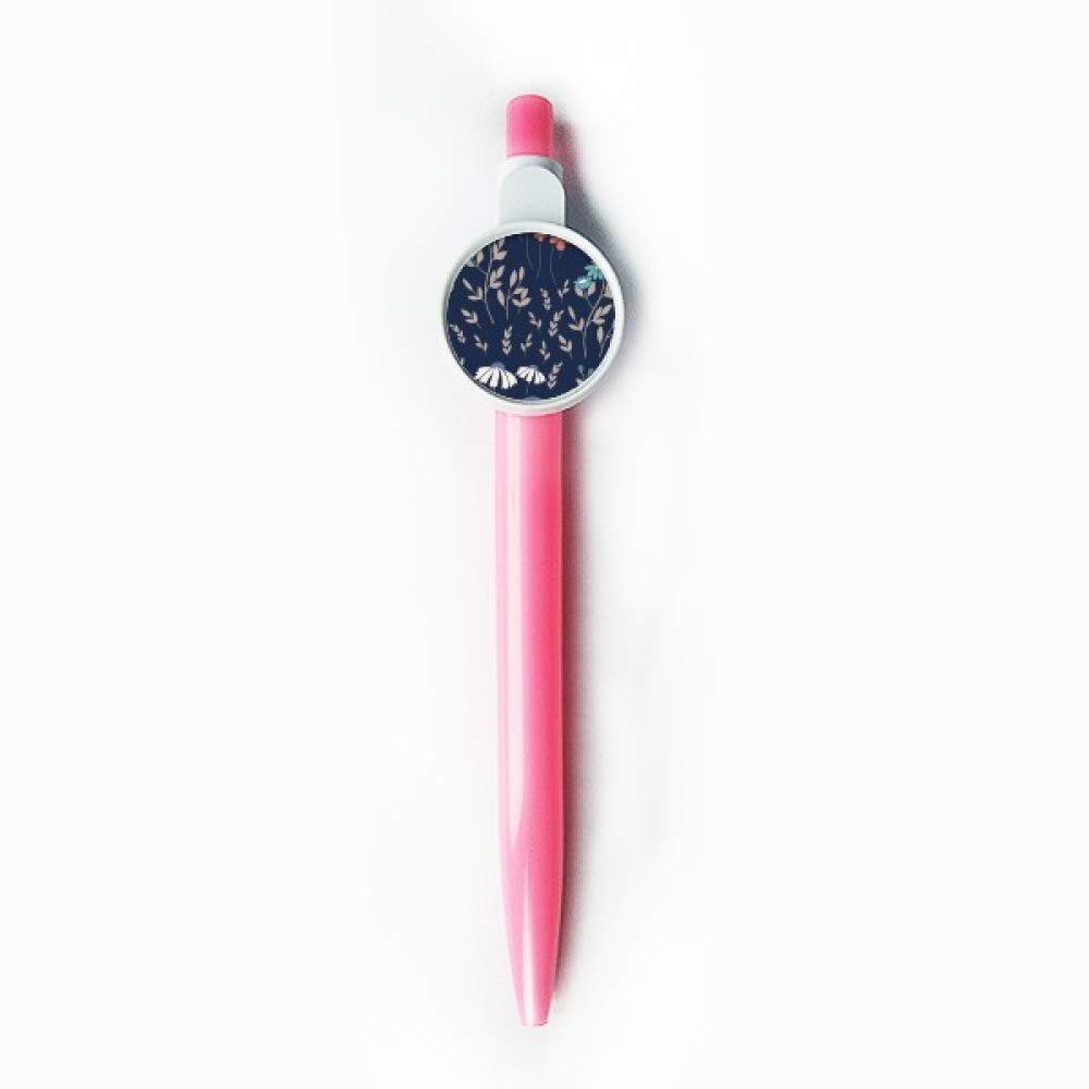 Stylo à bille rétractable fleurs bleues et blanches pour écriture fluide - 5