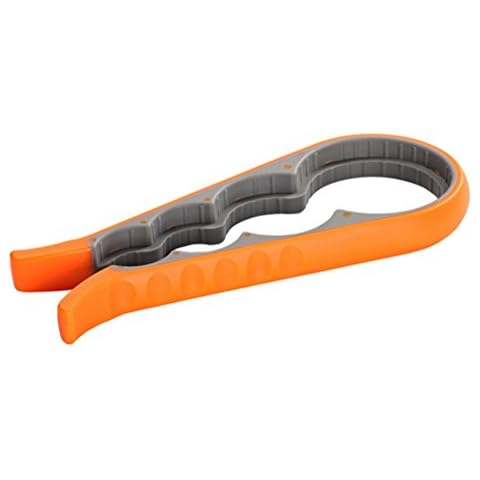 Jar Opener and Bottle Opener for Weak Hands Arthritis Elderly and Children,Non-Slip Jar Opener Grip Get Lids Off with Ease (Orange) Cover