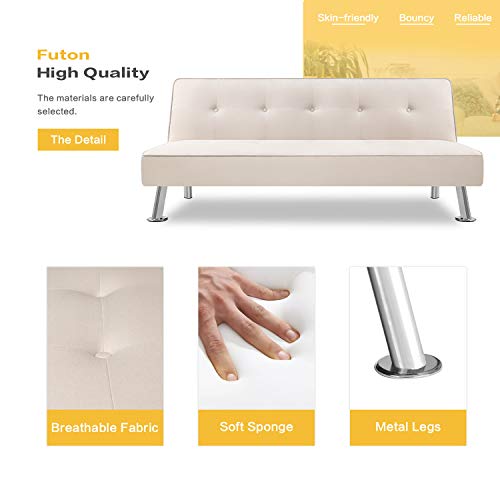 image for Furmax Futon Sofa Bed Convertible Sleeper Couch Bed for Living Room Mo
