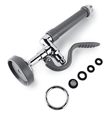 IMLEZON Pre Rinse Sprayer Commercial Sink Faucet Spray Valve Chrome Finished (Grey)