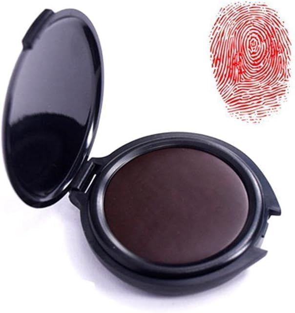 Fingerprint Ink Pad,Red Thumbprint Ink Pad for Notary, Thumbprint Ink Pad Law Enforcement Fingerprint Kit Office Notary Supplies for Notary Supplies Identification Security ID Fingerprint Cards