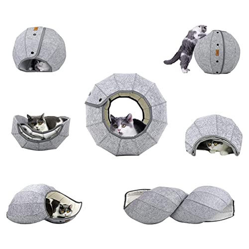 Cama Caverna Gato | Bola de brinquedo deformável para gatos,Cama de caverna interna para gatos, brin