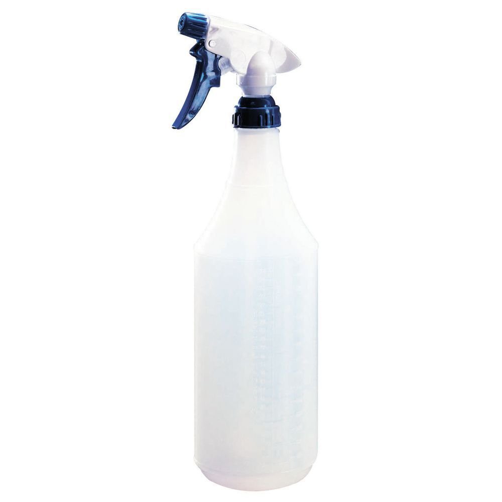 32 oz White Plastic Spray Bottle With Standard Pump by HUBERT – 32 Ounces, Plastic, White