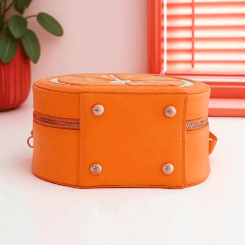 Lemon Purse for Women Cute Fruit Shaped PU Purse Crossbody Novelty Shoulder Bag Trendy Mini Stylish Top Handle Bags4