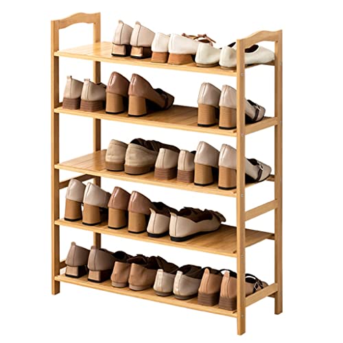 Étagère multifonctionnelle en bambou modulable pour chaussures