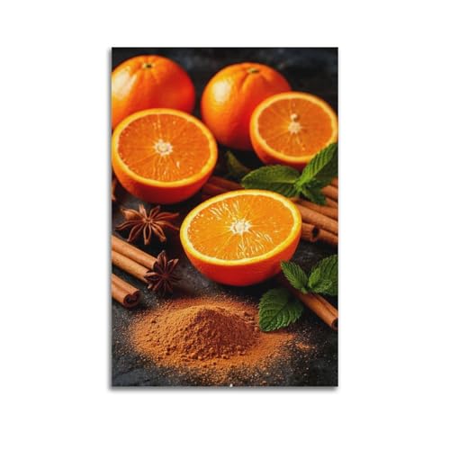 Poster fruits et épices 60x90 cm pour habiller un mur de cuisine vide