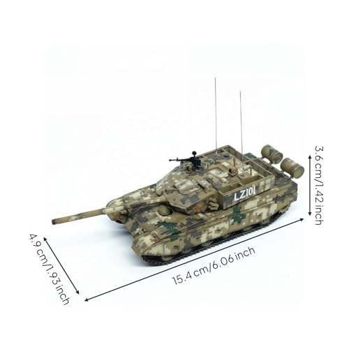 Tanque militar de aleación modelo realista acabado con camuflaje minuciosos detalles 5