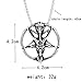 YWMAN Satan Goat Necklaces - Baphomet Inverted Pentacle Goat Head Pendant Necklaces for Men Women (S1)