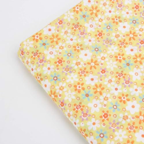 Image of Cotton Fabric DIY Making Supplies Quilting Patchwork Fabric Fat Quarter Bundles DIY for Quilting Cotton Patchwork Cushions (Orange, 20 inch x 40 inch)
