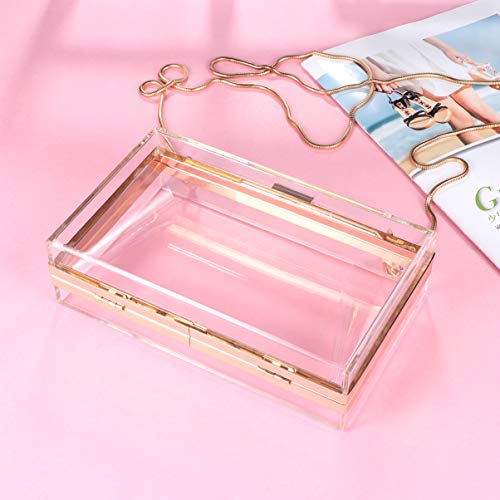 Tendycoco — Bolsa de embreagem transparente transparente para mulheres