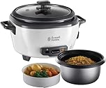 Russell Hobbs Rice Cooker Small 0,8 L, Funzione Cottura a Vapore e Riscaldamento, Pentola Antiaderente, Paletta e Misurino Inclusi, 27030-56