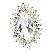 IS4U Shining Rhinestone Ring for Women Vintage Fashion Opening Ring Statement Colourful Crystal Ellipse Rings Minimalist CZ Wedding Party Fashion Jewelry (White)