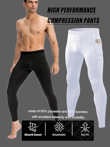 Men Compression Pants Leggings Dry Cool Sports Baselayer Running Workout Active Gym Tights Basketball3