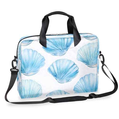 Bolso para Laptop Acuarela Azul Concha de Mar miniatura 1