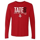 500 LEVEL Jae'Sean Tate Houston Rockets Long Sleeve Shirt - Jae'Sean Tate Houston Rockets Elite WHT (Red, X-Large)