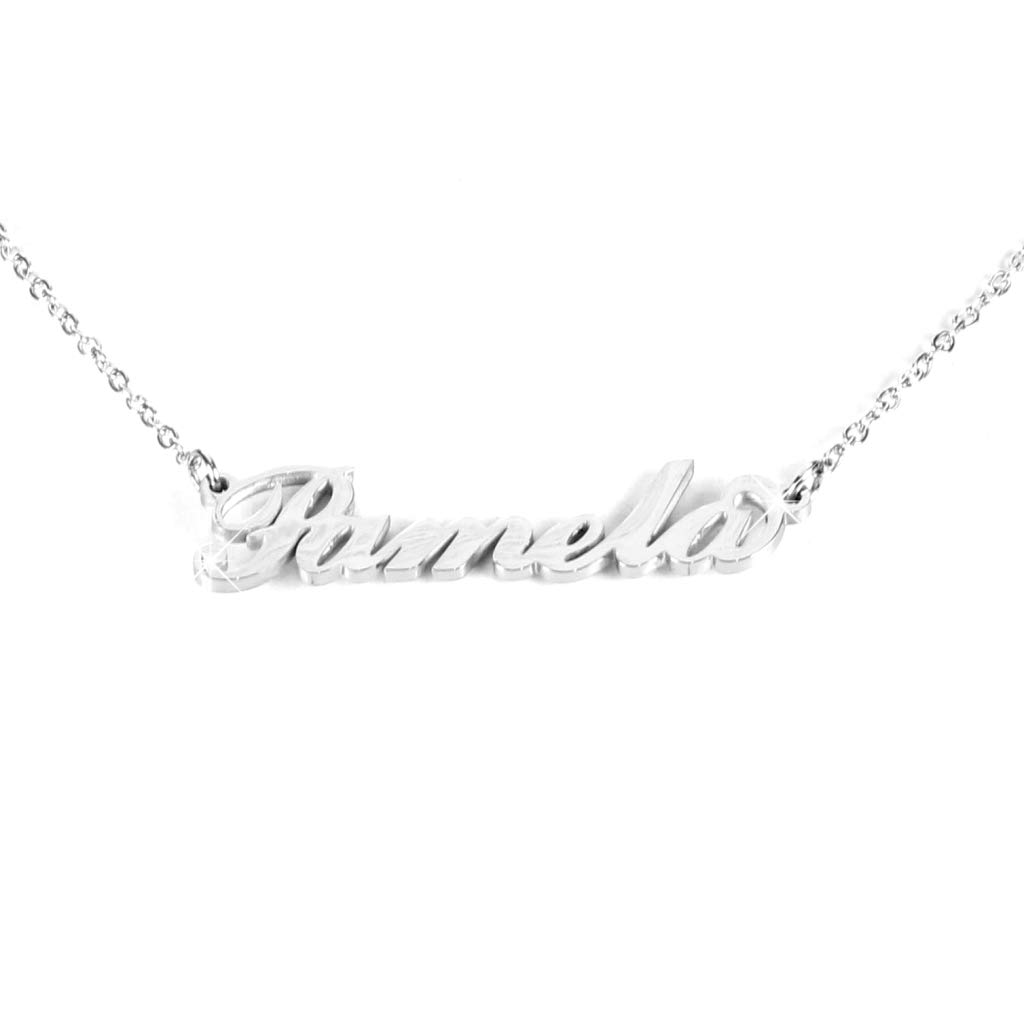 Flowers Collana Vari Nomi in Acciaio lucidissimo. Girocollo Collana con Nome Donna per Essere Sempre al Top. Scegli Il Tuo per Un Ottima Idea Regalo