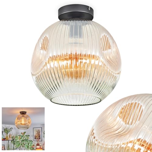 Plafonnier Ripoll boule lumineuse ambre clair 1 lumière pour plafond moderne