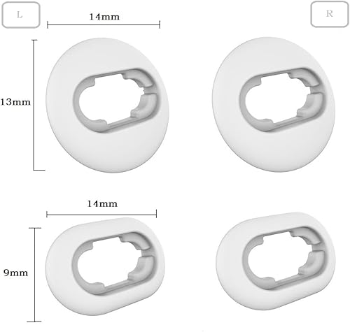 Miniatura 10 de 8 pares LS Galaxy Buds Live Ear Bud de repuesto, puntas de silicona para auriculares compatibles con Samsung Galaxy Buds Live, color negro