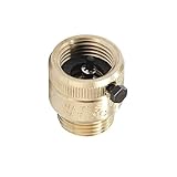 Watts LF8 3/4' Lead-Free Brass Hose Connection Vacuum Breaker Backflow Preventer, Break Away Set Screw, Rubber Diaphragm & Disc, Indoor/Outdoor, Maximum Pressure 125 psi