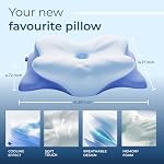 Derila Ergo Cervical Neck Pillow, Memory Foam Contour, 54 x 36 x 12 cm | Neck pillow for sleeping, neck support, for side and combination sleepers, cervical pillow, oreiller cervical mousse memoire
