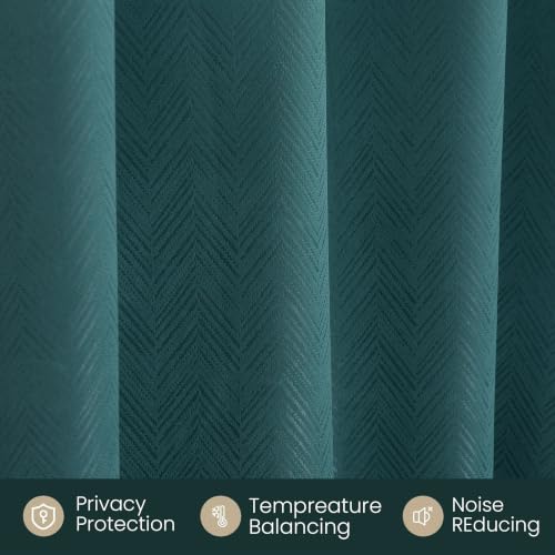 Image of FRESH FROM LOOM Window & Door Non-Ring Curtains | S-Wave Pleat | Premium 10 feet | S-Wave Pleat | Non Ring Curtain | S-Wave Pleat (Teal | 10 Feet Long, Set of 2)