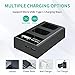 NP-FW50 Battery Charger, LCD Dual Charger Compatible with Sony Alpha A6000, A6400, A6100, A6300, A6500, A5100, A7, A7 II, A7R, A7R II, A7R2, A7S, A7S II, A7S2, A5000, A3000, RX10, NEX-3/5/7 Series