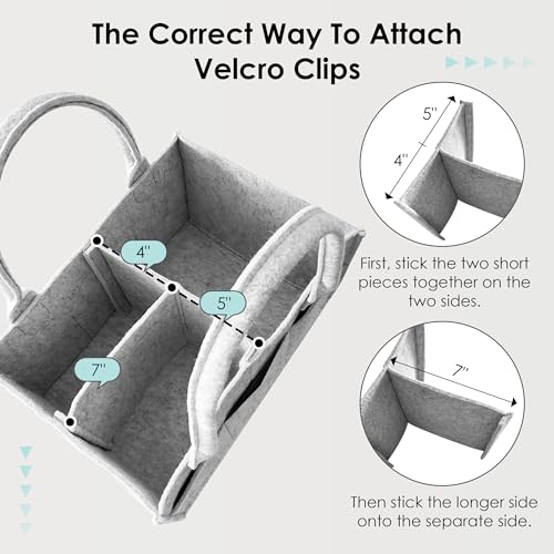 image for HIPHOP PANDA 2-Pack Diaper Caddy Organizer - Nursery Storage Bin & Car