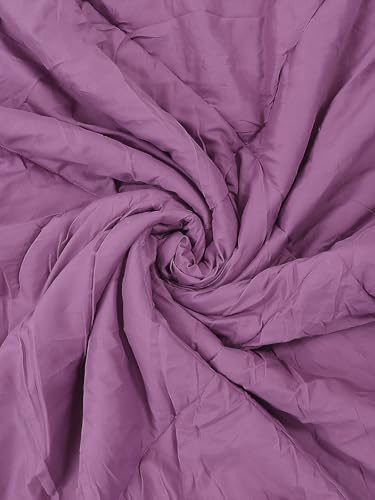 Image of Monte Carlo Polyester Comforter Double Bed | 200 GSM Lightweight & Reversible | Soft Quilt for Mild Winter | Easy Care All Season Comforter (Pink /Purple) | 87 x 94 Inches