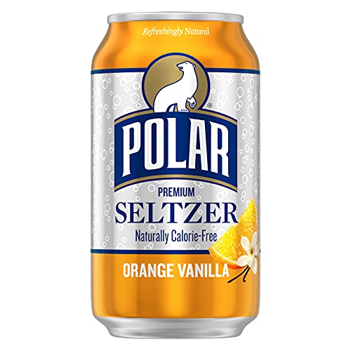 Polar Seltzer Water Orange Vanilla, 12 fl oz cans, 18 pack - Image 6