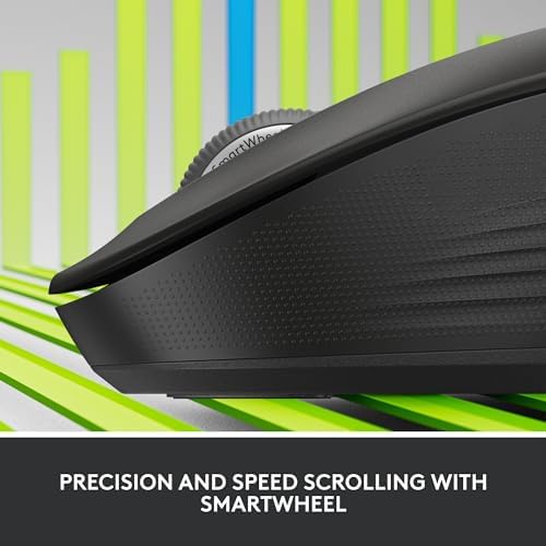 Logitech Signature M550 L Full Size Wireless Mouse - for Large Sized Hands, 2-Year Battery, Silent Clicks, Bluetooth, Multi-Device Compatibility - Black - 1