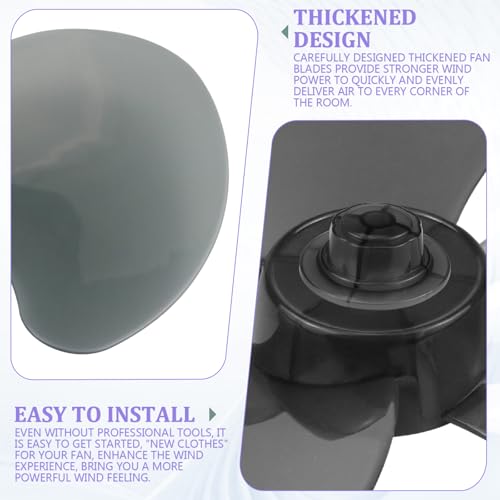 LCJAOF 16 Inch Plastic Fan Blades Universal Household Standing Fans and Table Fans Replacement Part for Standing Pedestal Fans and Table Fans (Black, 3 Leaves)