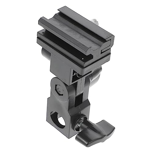 KICHOUSE Abs Camera Flash Mount Camera Mount Umbrella Bracket Black Reflector Umbrella Stand