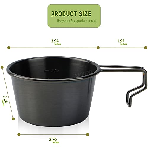 Amxrd Camping Sierra Cup, Glacier Drinking Mug, 304 Stainless Steel Camping Bowl, Premium Outdoor Pot, 10.1 Oz #TOP1