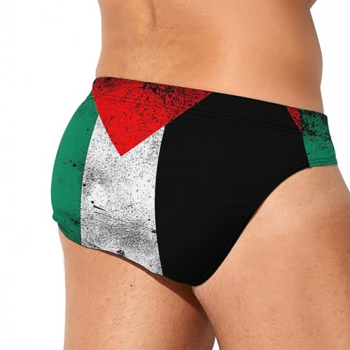 Zakqeik Mens Swim Briefs Swimwear Loose Bikini Swimsuit Striped Print Bathing Suit3