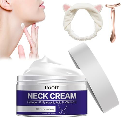 Image of Uoohe Neck Cream, Tighten & Lift Firming Neck Cream, Anti-Aging Neck Cream for Tightening and Wrinkles for an Even Skin Tone and Neck Lift (1Pcs)
