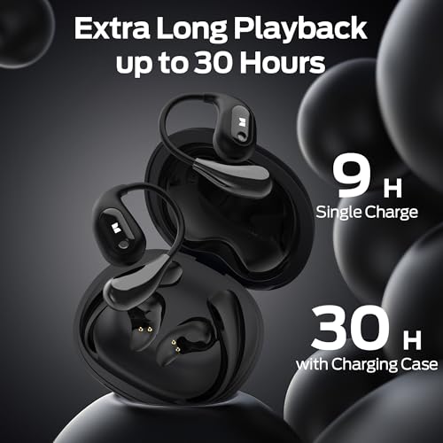 Monster Open Ear AC210 Headphones, Bluetooth 5.4 Earphones Stereo Sound, Wireless Headphones 30 Hours Playback, Type-C Charging, IPX5 Waterproof Open Ear Earbuds,Black — view 6