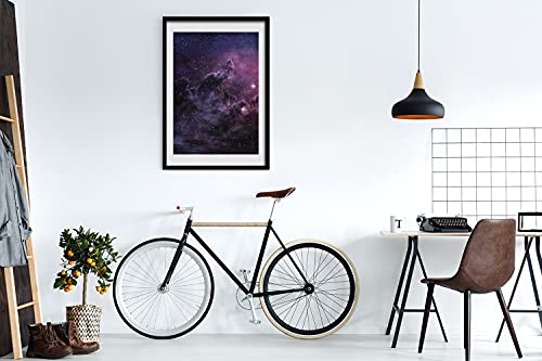 Cadre en bois 50x70 cm avec tableau nébuleuse haute définition - 2