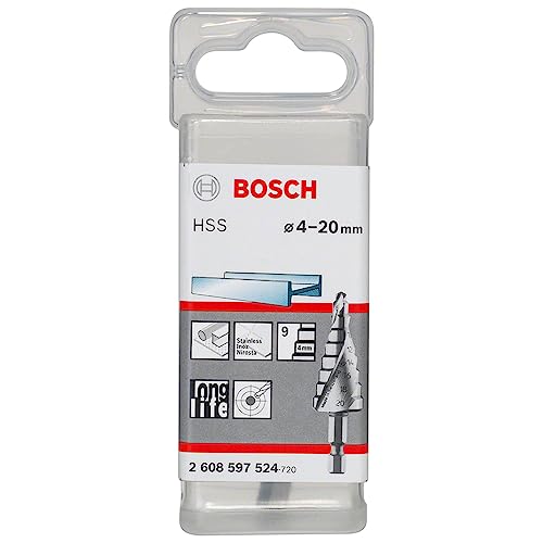 Bosch 2 608 597 524 - Broca escalonada HSS - 4-20 mm, 1/4', 70,5 mm (pack de 1)