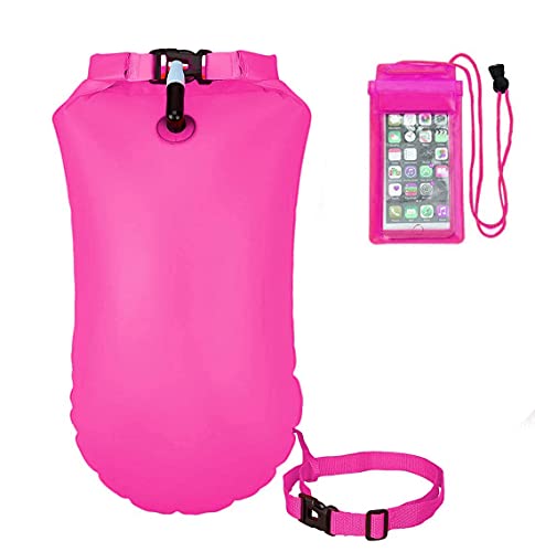 EasyFire Bouée de natation de 20 L et sac étanche très visible, sac de rangement flottant de sécurité avec ceinture réglable pour nageurs en eau libre, bateau, rafting, natation Cover