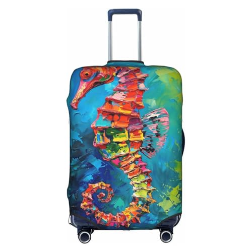 seahorse art Elastic Travel Luggage Cover Travel Suitcase Protective Cover