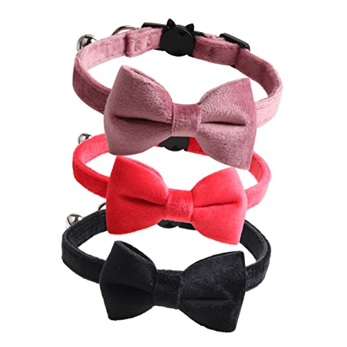 Collares para gatos con hebilla de seguridad anti tirones y pajarita cómoda ajustable