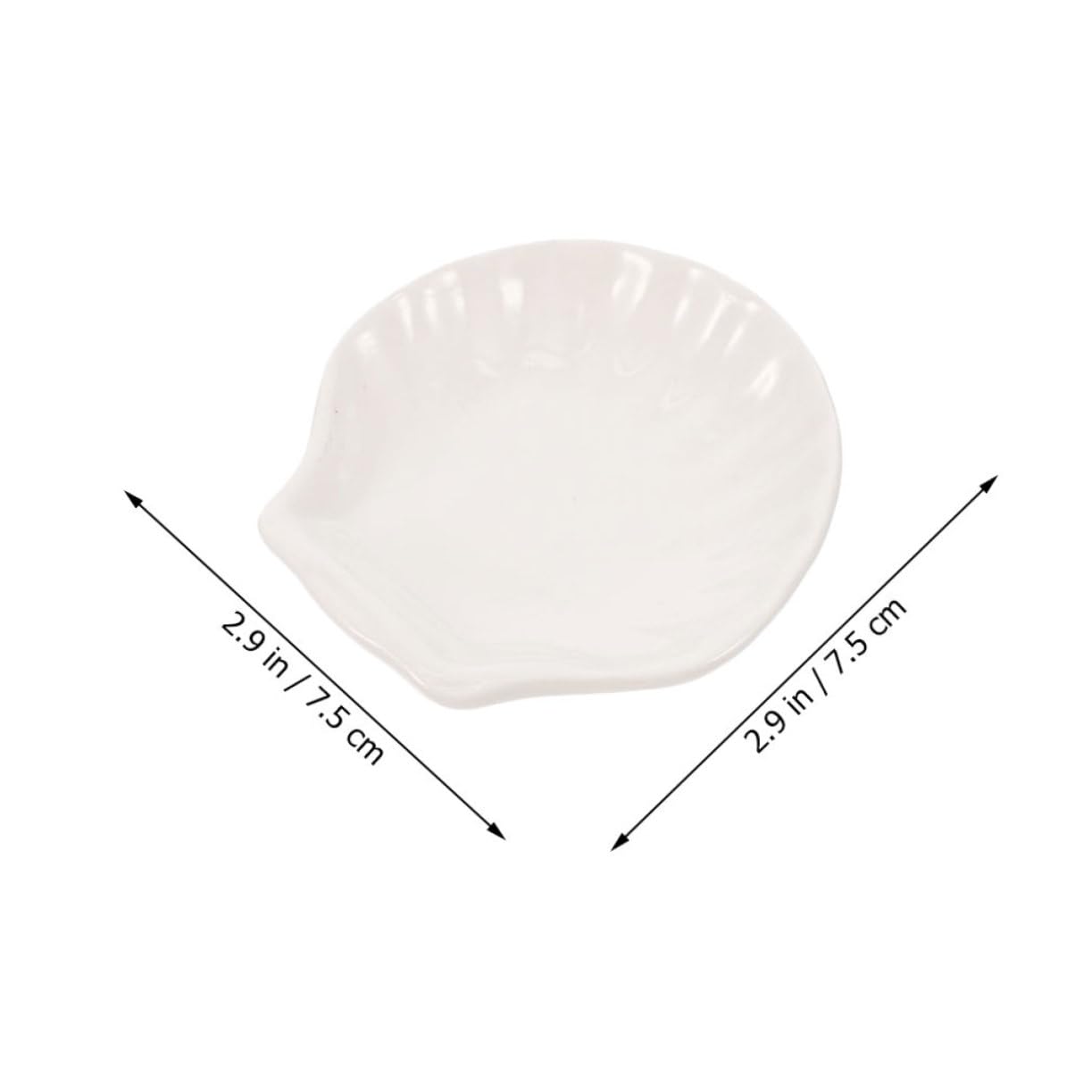 VOSAREA 4Pcs Shell Shaped Dipping Dishes Decorative Tea Bag Coasters Heat Resistant Sauce Dish for Snacks Appetizers and Desserts Easy to Clean