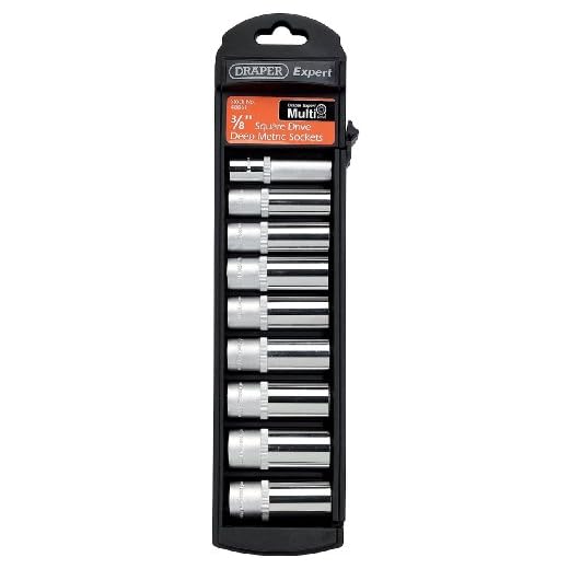 Draper Stecknüsse-Satz mit verschiedenen Antriebsteilen, 9,5 mm (3/8 Zoll), 9-teilig