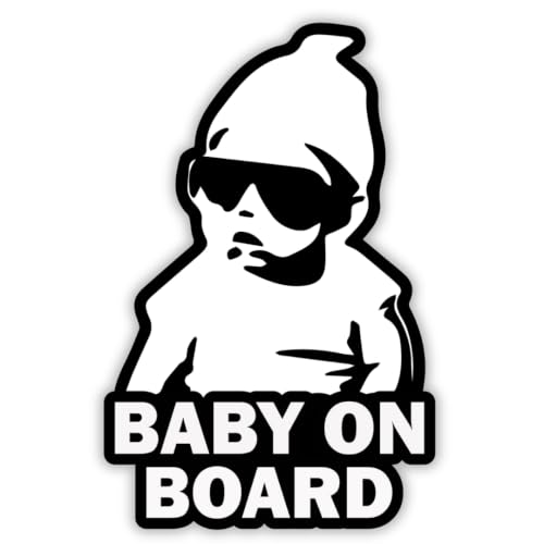 Image of TOTOMO Baby on Board Sticker for Car - Window Decal, Bumper Sign for New Parents, Durable Waterproof Safety Warning Sign for SUV Truck Minivan - Carlos, 1 Pack