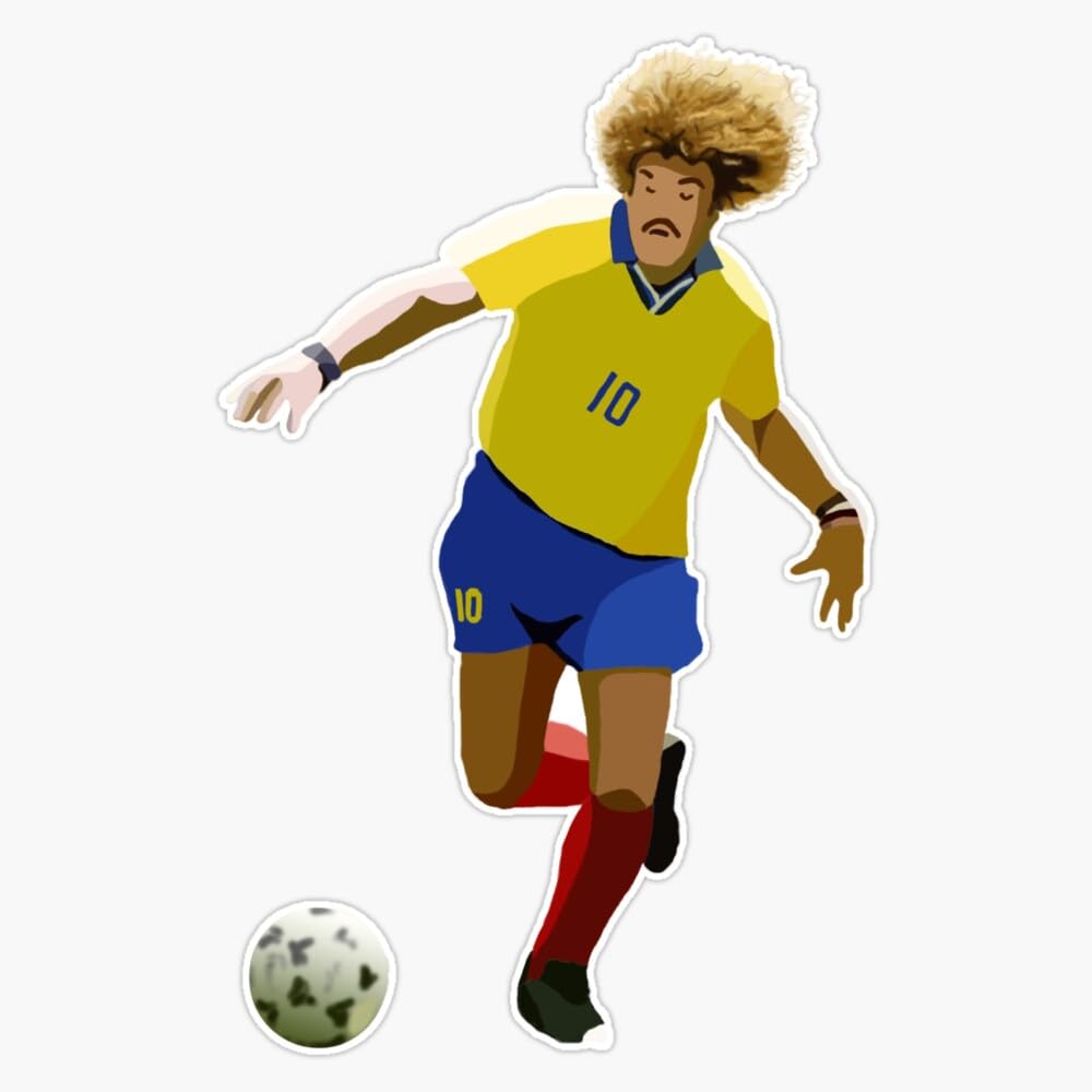 Magnet Colombian Legend Carlos Valderrama Magnet Vinyl Decal Sticker 5"