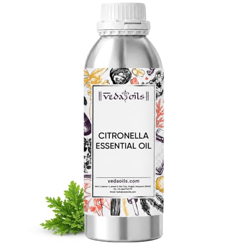 Image of VedaOils Citronella Essential Oil 100ml | Pure Citronella Oil for Diffusers, Home Fragrance & Outdoor Freshness | Aromatherapy & DIY Use