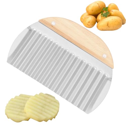 Coupe-frites - Coupe-frites pour légumes Coupe-frites manuel en acier inoxydable | outil de coupe ondulé pour pommes de terre, carottes, concombres