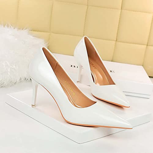 JOEupin Womens Classic Pointed Toe Heel Pumps 3 Inch Closed Toe Stiletto High Heel Shoes H0053